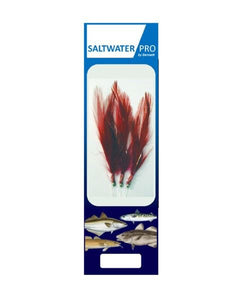 Dennett Saltwater Pro 3 Hook Red Feather Rigs-Sea fishing-Dennett-Irish Bait & Tackle
